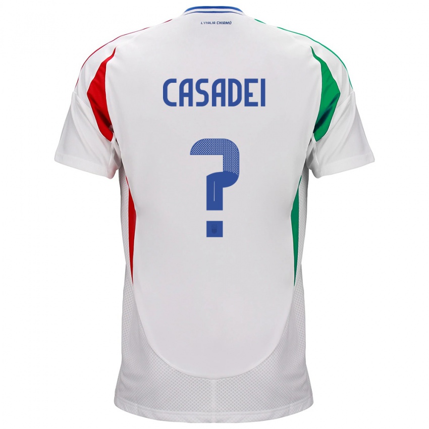 Niño Camiseta Italia Cesare Casadei #0 Blanco 2ª Equipación 24-26 La Camisa Perú