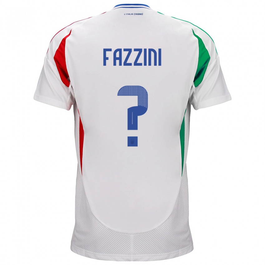 Niño Camiseta Italia Jacopo Fazzini #0 Blanco 2ª Equipación 24-26 La Camisa Perú