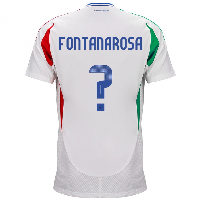 Niño Camiseta Italia Alessandro Fontanarosa #0 Blanco 2ª Equipación 24-26 La Camisa Perú