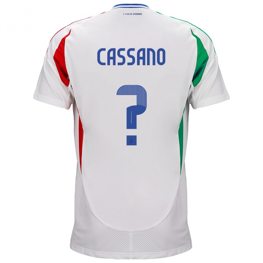 Niño Camiseta Italia Claudio Cassano #0 Blanco 2ª Equipación 24-26 La Camisa Perú