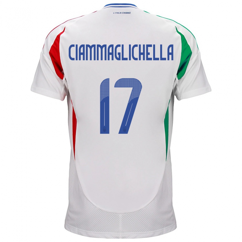 Niño Camiseta Italia Aaron Ciammaglichella #17 Blanco 2ª Equipación 24-26 La Camisa Perú