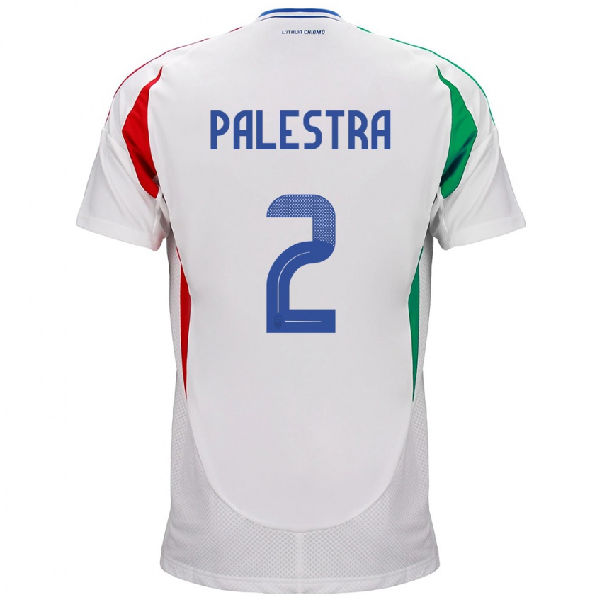 Niño Camiseta Italia Marco Palestra #2 Blanco 2ª Equipación 24-26 La Camisa Perú