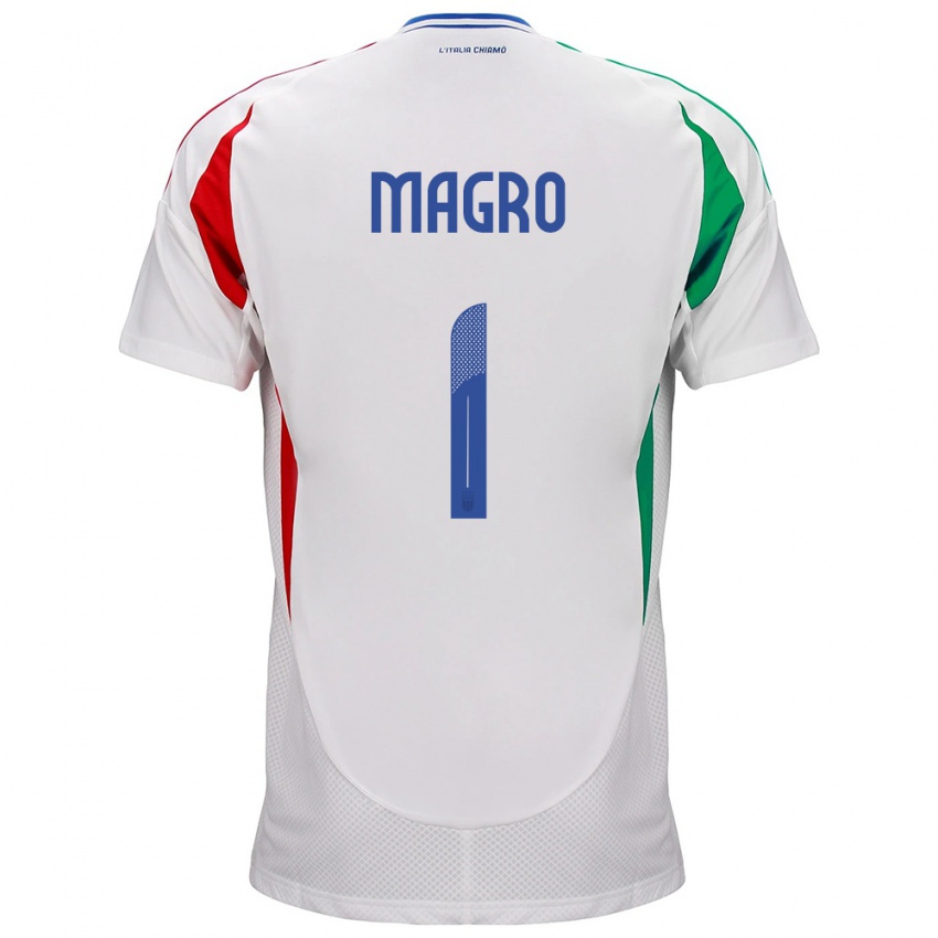 Niño Camiseta Italia Federico Magro #1 Blanco 2ª Equipación 24-26 La Camisa Perú