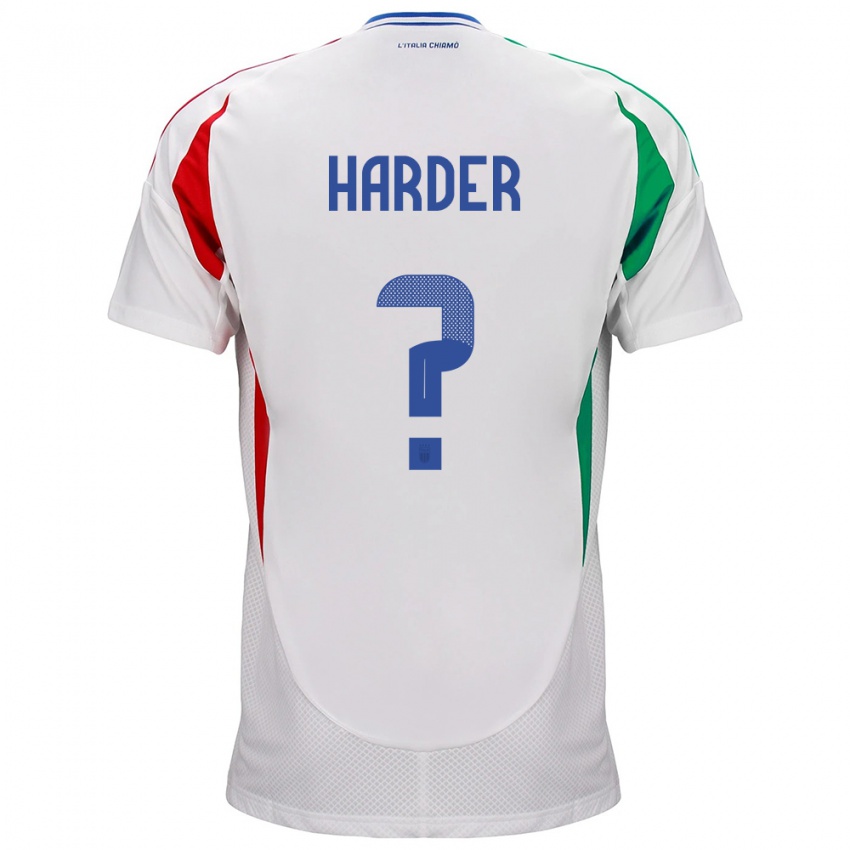 Niño Camiseta Italia Jonas Harder #0 Blanco 2ª Equipación 24-26 La Camisa Perú