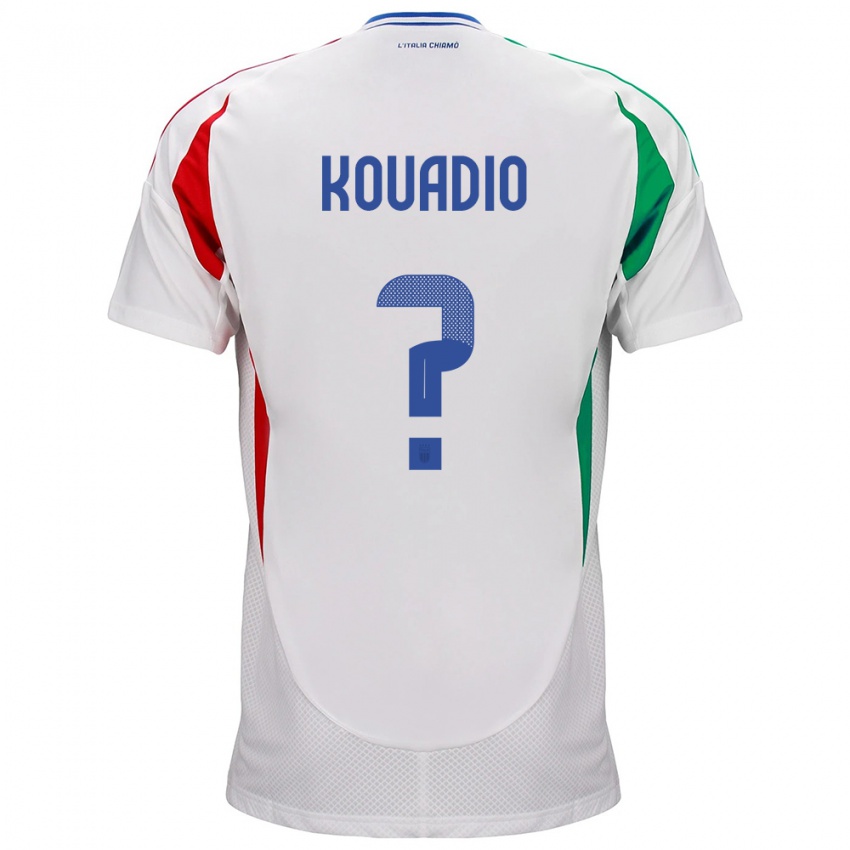 Niño Camiseta Italia Eddy Kouadio #0 Blanco 2ª Equipación 24-26 La Camisa Perú