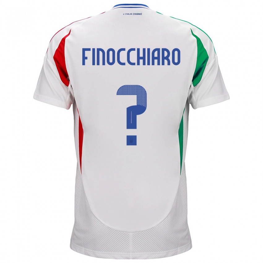 Niño Camiseta Italia Gabriele Finocchiaro #0 Blanco 2ª Equipación 24-26 La Camisa Perú