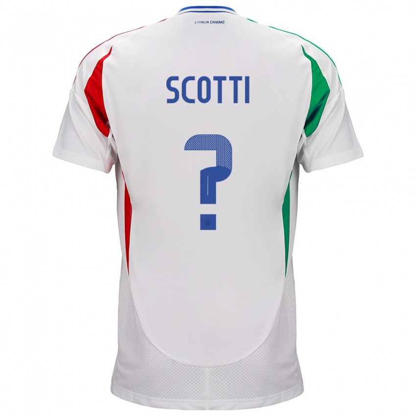 Niño Camiseta Italia Filippo Scotti #0 Blanco 2ª Equipación 24-26 La Camisa Perú