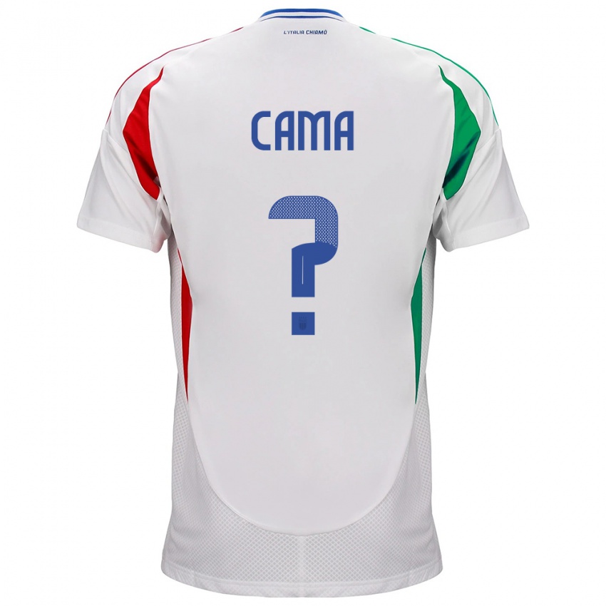 Niño Camiseta Italia Cristian Cama #0 Blanco 2ª Equipación 24-26 La Camisa Perú