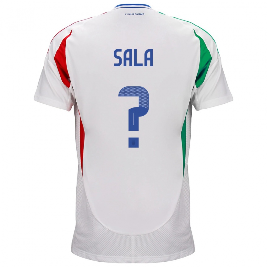 Niño Camiseta Italia Emanuele Sala #0 Blanco 2ª Equipación 24-26 La Camisa Perú