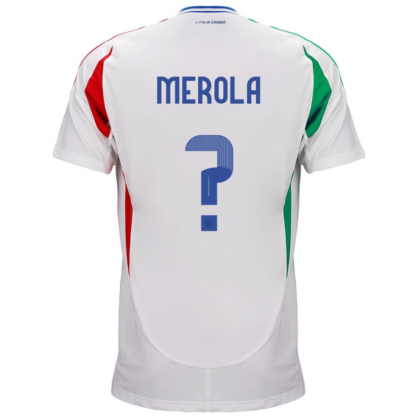 Niño Camiseta Italia Antonio Stefano Merola #0 Blanco 2ª Equipación 24-26 La Camisa Perú