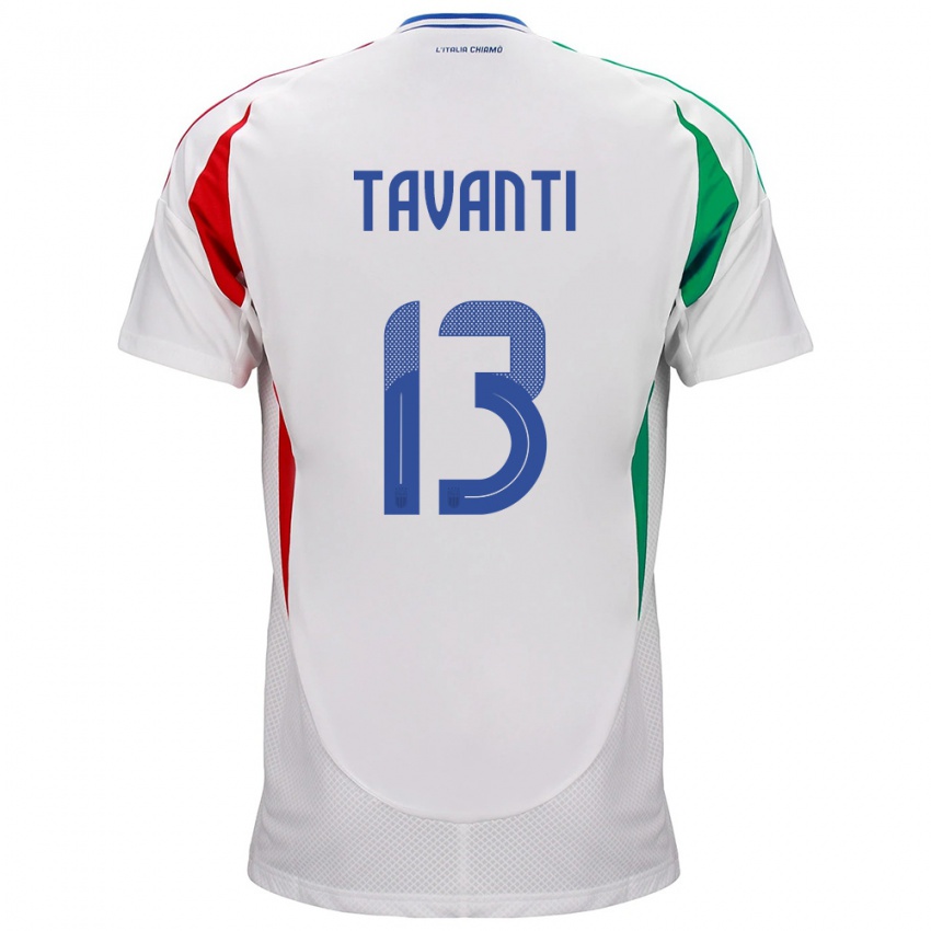 Niño Camiseta Italia Samuele Tavanti #13 Blanco 2ª Equipación 24-26 La Camisa Perú