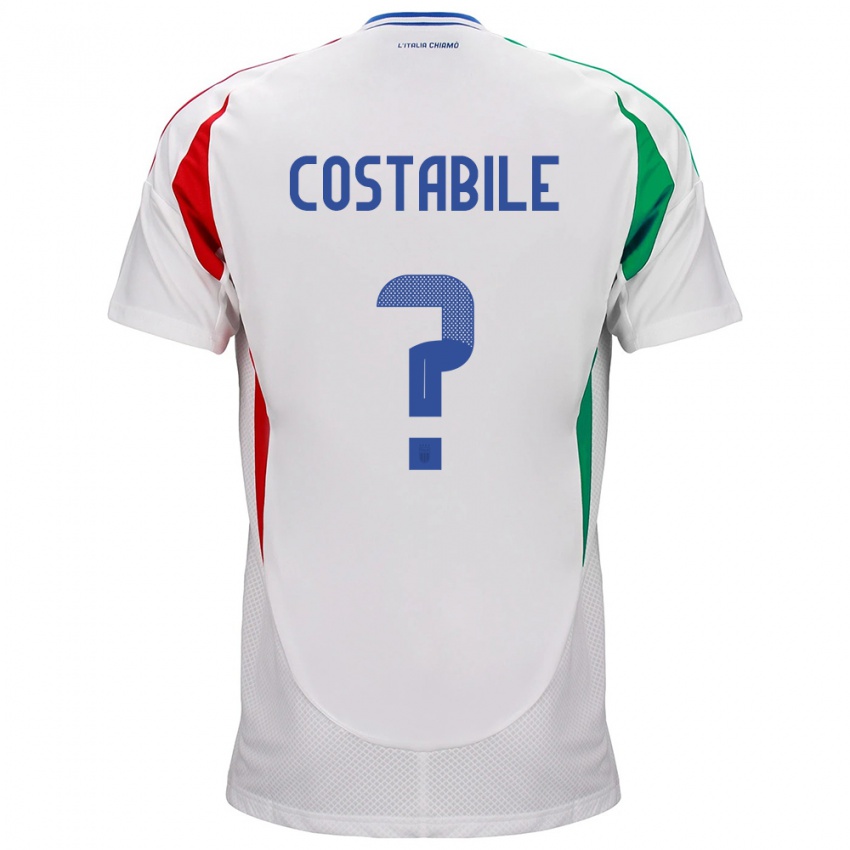 Niño Camiseta Italia Cristian Costabile #0 Blanco 2ª Equipación 24-26 La Camisa Perú