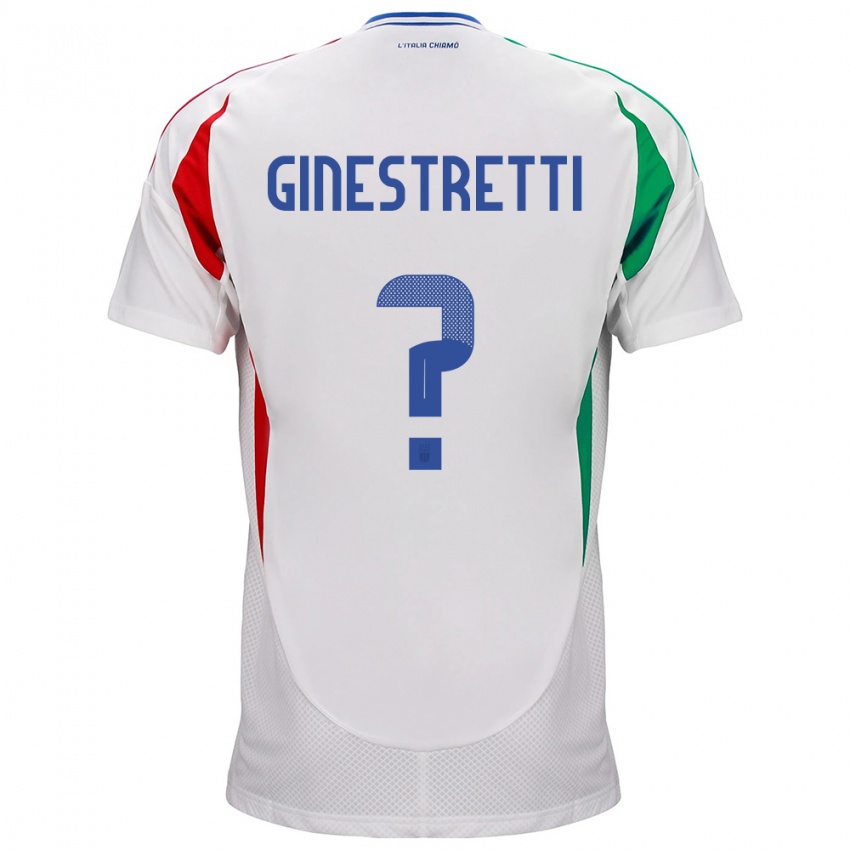 Niño Camiseta Italia Davide Ginestretti #0 Blanco 2ª Equipación 24-26 La Camisa Perú