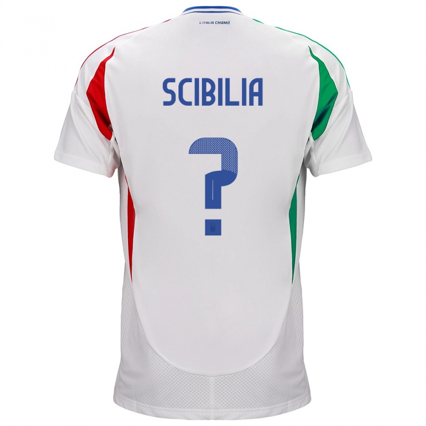 Niño Camiseta Italia Dylan Scibilia #0 Blanco 2ª Equipación 24-26 La Camisa Perú