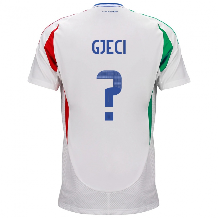 Niño Camiseta Italia Delis Gjeci #0 Blanco 2ª Equipación 24-26 La Camisa Perú