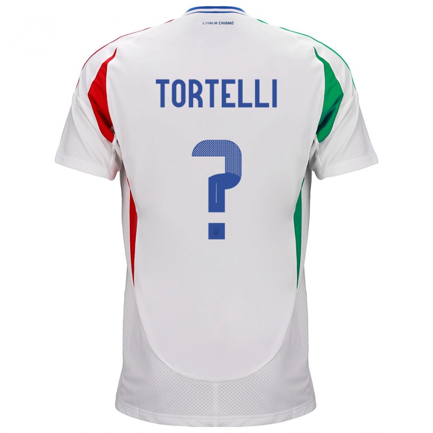 Niño Camiseta Italia Alice Tortelli #0 Blanco 2ª Equipación 24-26 La Camisa Perú