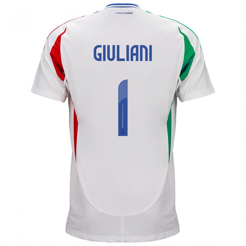 Niño Camiseta Italia Laura Giuliani #1 Blanco 2ª Equipación 24-26 La Camisa Perú