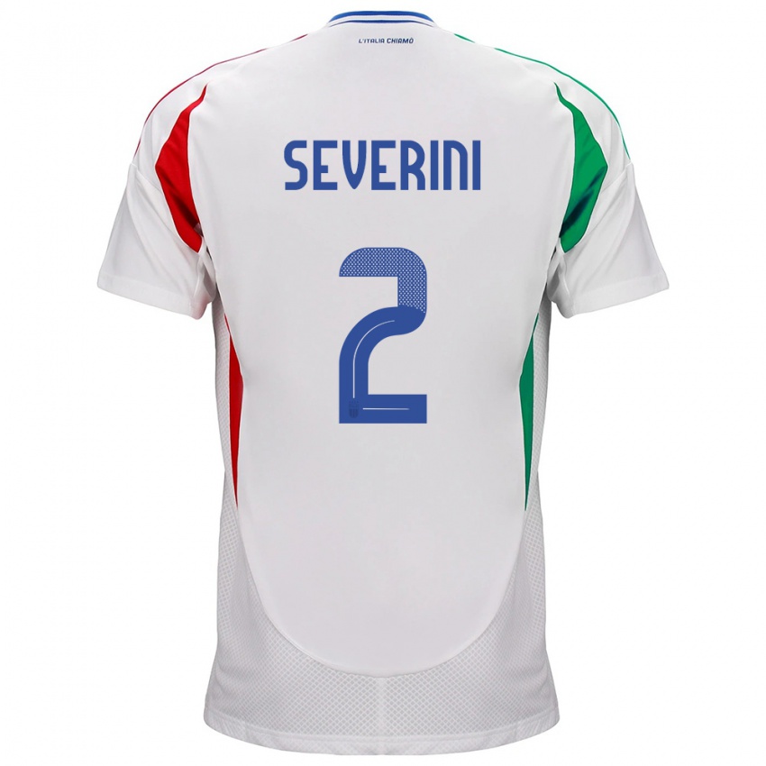 Niño Camiseta Italia Emma Severini #2 Blanco 2ª Equipación 24-26 La Camisa Perú