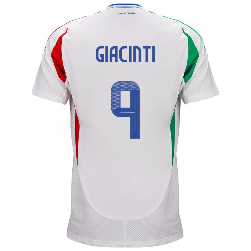 Niño Camiseta Italia Valentina Giacinti #9 Blanco 2ª Equipación 24-26 La Camisa Perú