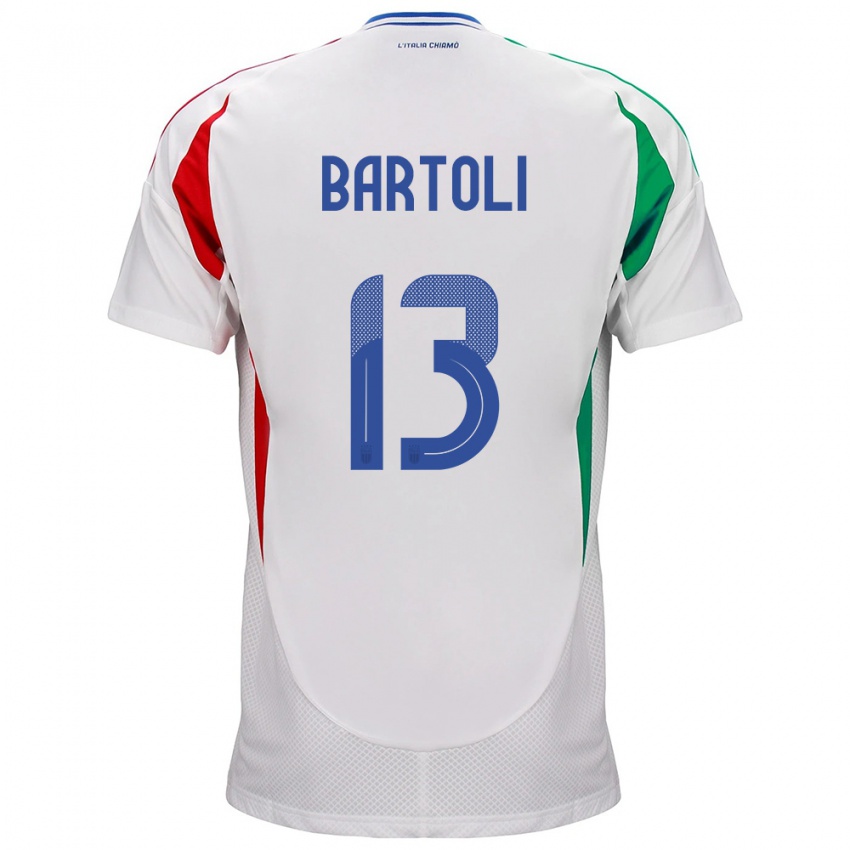 Niño Camiseta Italia Elisa Bartoli #13 Blanco 2ª Equipación 24-26 La Camisa Perú