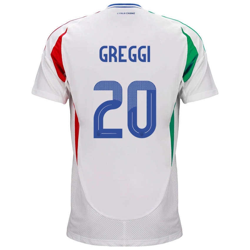 Niño Camiseta Italia Giada Greggi #20 Blanco 2ª Equipación 24-26 La Camisa Perú