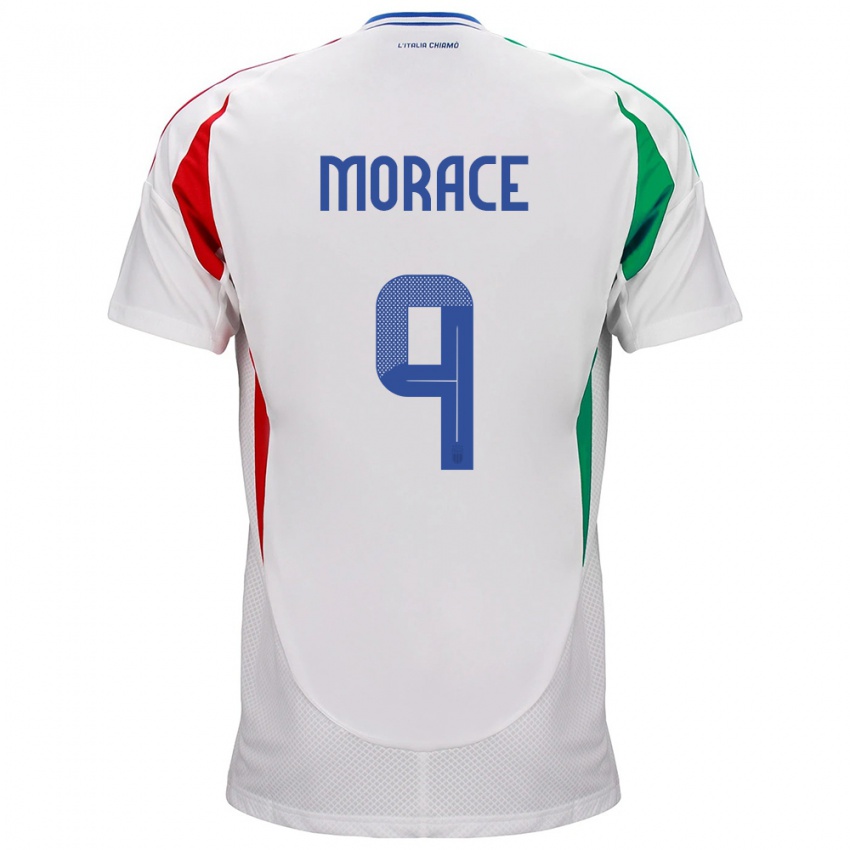 Niño Camiseta Italia Carolina Morace #9 Blanco 2ª Equipación 24-26 La Camisa Perú