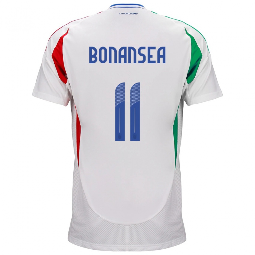 Niño Camiseta Italia Barbara Bonansea #11 Blanco 2ª Equipación 24-26 La Camisa Perú