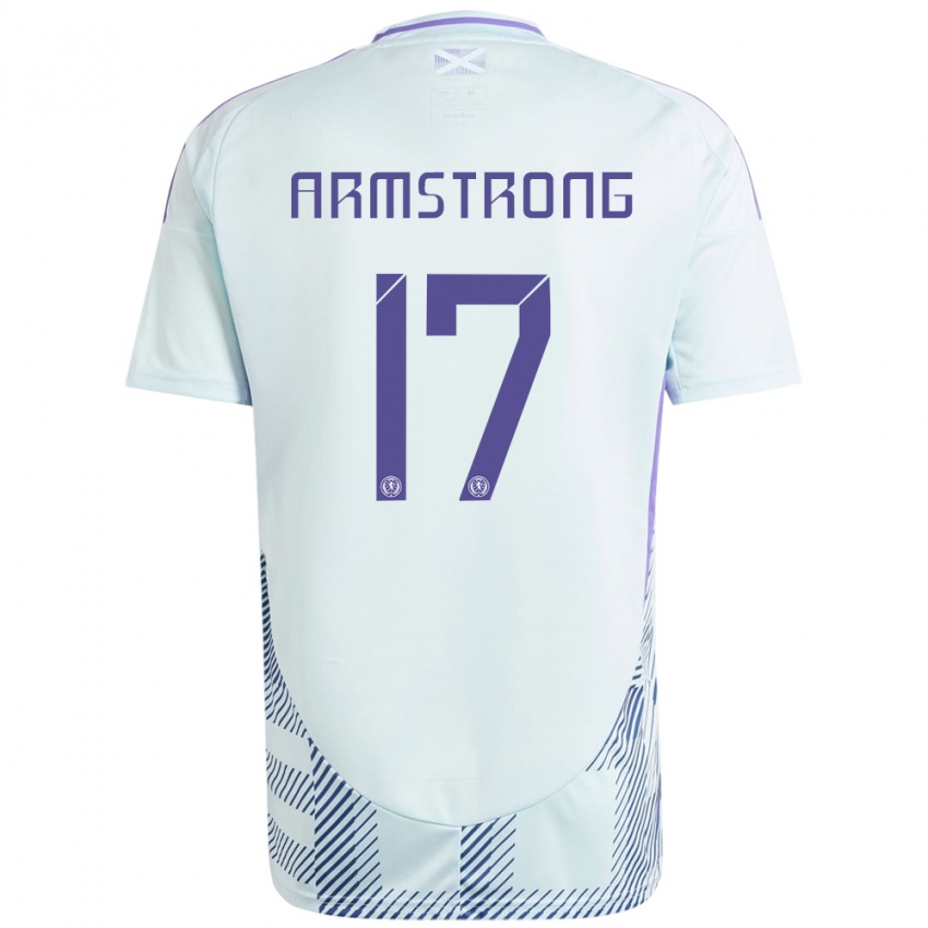 Niño Camiseta Escocia Stuart Armstrong #17 Azul Menta Claro 2ª Equipación 24-26 La Camisa Perú