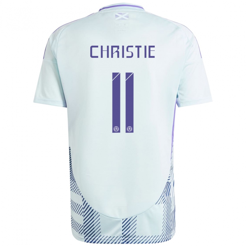 Niño Camiseta Escocia Ryan Christie #11 Azul Menta Claro 2ª Equipación 24-26 La Camisa Perú