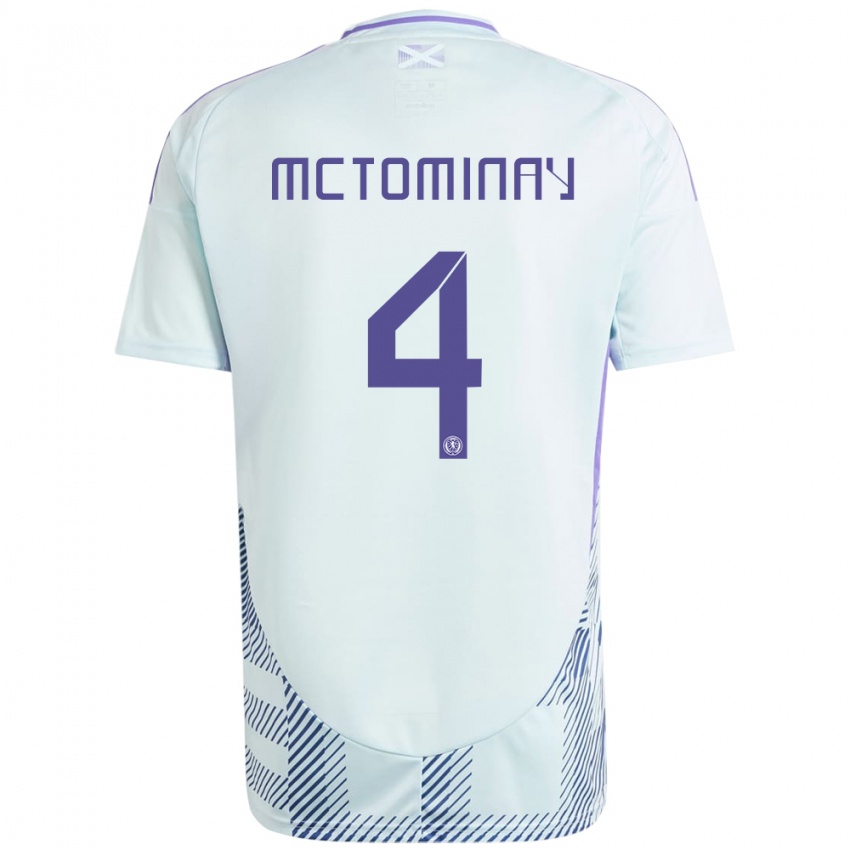 Niño Camiseta Escocia Scott Mctominay #4 Azul Menta Claro 2ª Equipación 24-26 La Camisa Perú