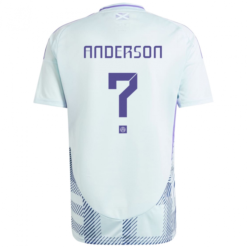 Niño Camiseta Escocia Matthew Anderson #0 Azul Menta Claro 2ª Equipación 24-26 La Camisa Perú