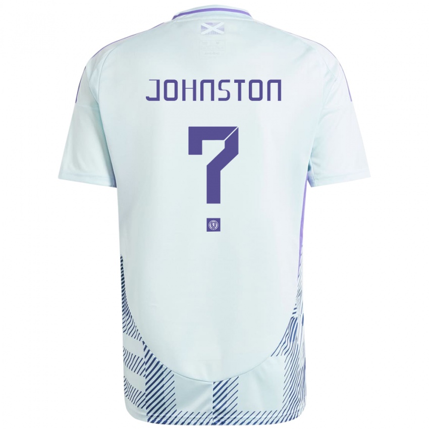 Niño Camiseta Escocia Max Johnston #0 Azul Menta Claro 2ª Equipación 24-26 La Camisa Perú