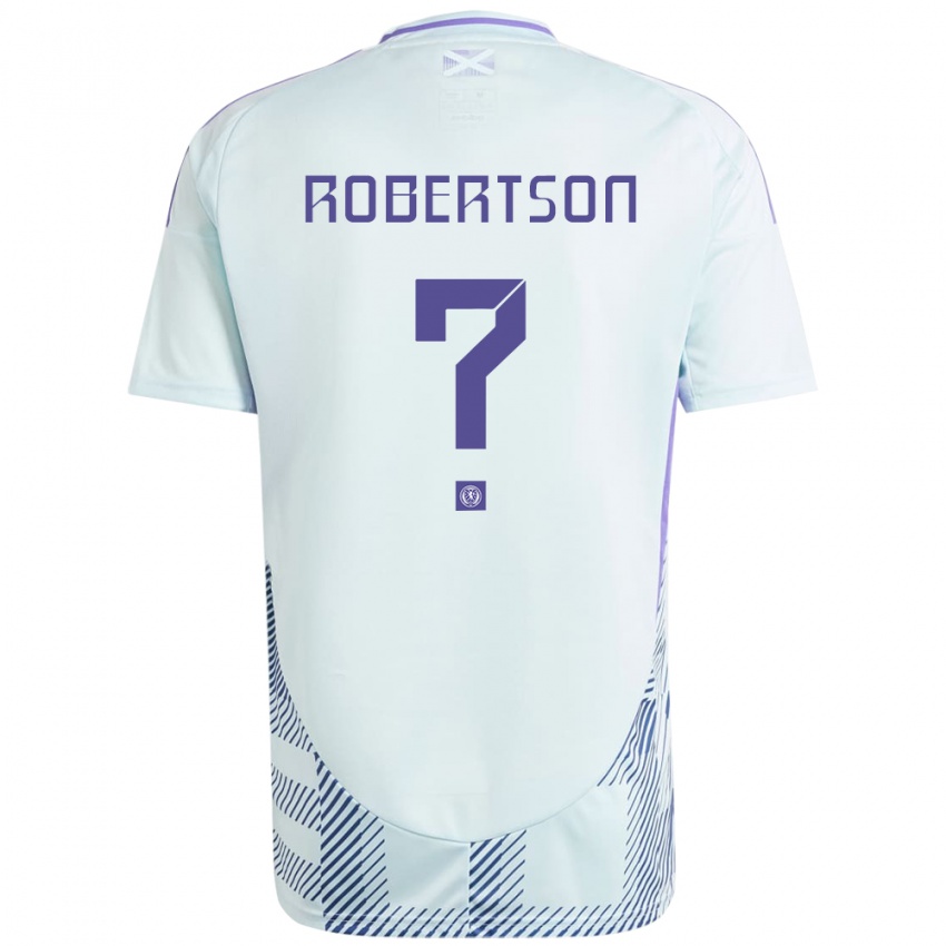 Niño Camiseta Escocia Finlay Robertson #0 Azul Menta Claro 2ª Equipación 24-26 La Camisa Perú