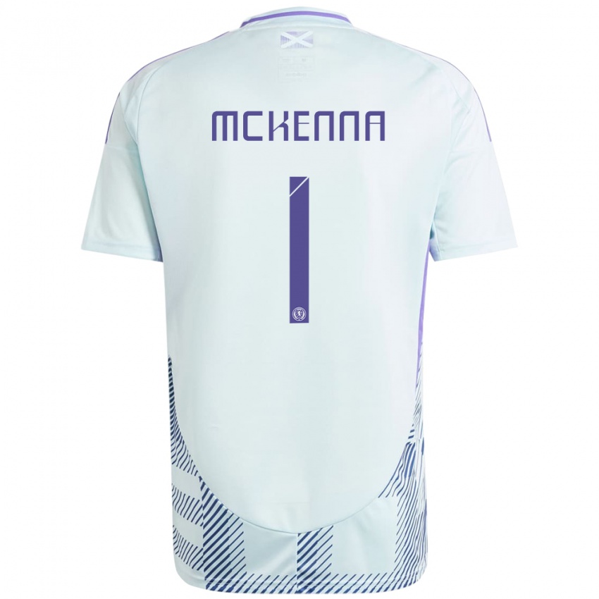 Niño Camiseta Escocia Callan Mckenna #1 Azul Menta Claro 2ª Equipación 24-26 La Camisa Perú