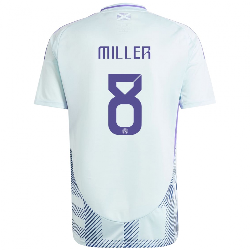 Niño Camiseta Escocia Lennon Miller #8 Azul Menta Claro 2ª Equipación 24-26 La Camisa Perú