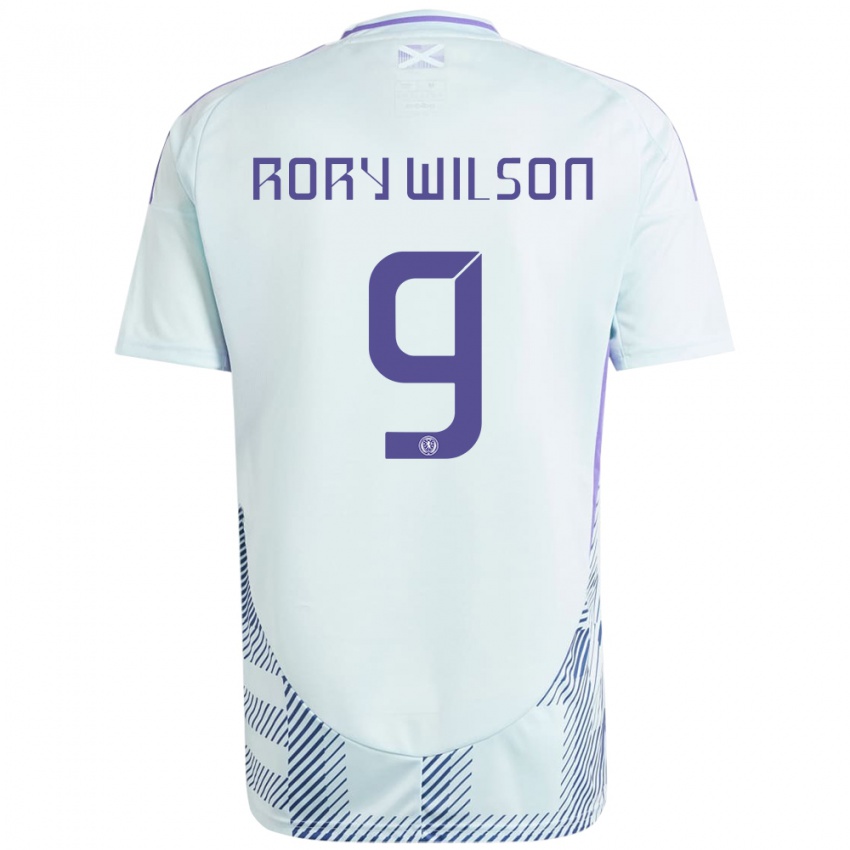 Niño Camiseta Escocia Rory Wilson #9 Azul Menta Claro 2ª Equipación 24-26 La Camisa Perú