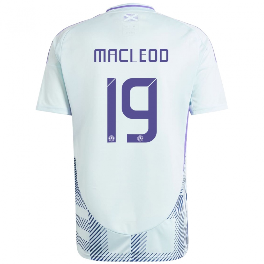 Niño Camiseta Escocia Rory Macleod #19 Azul Menta Claro 2ª Equipación 24-26 La Camisa Perú