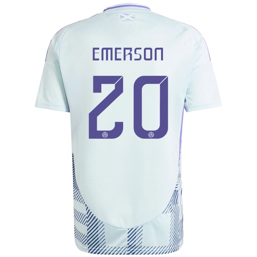 Niño Camiseta Escocia Johnny Emerson #20 Azul Menta Claro 2ª Equipación 24-26 La Camisa Perú