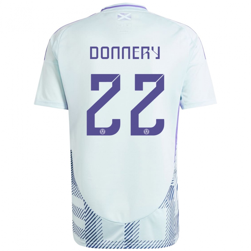 Niño Camiseta Escocia Julian Donnery #22 Azul Menta Claro 2ª Equipación 24-26 La Camisa Perú