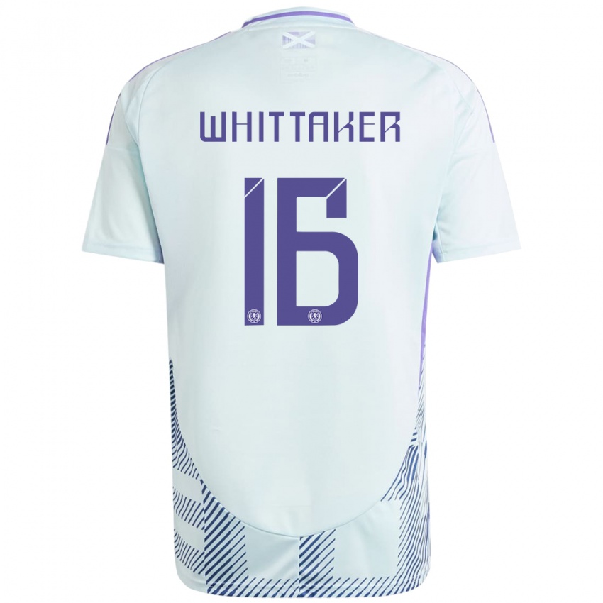 Niño Camiseta Escocia Rory Whittaker #16 Azul Menta Claro 2ª Equipación 24-26 La Camisa Perú