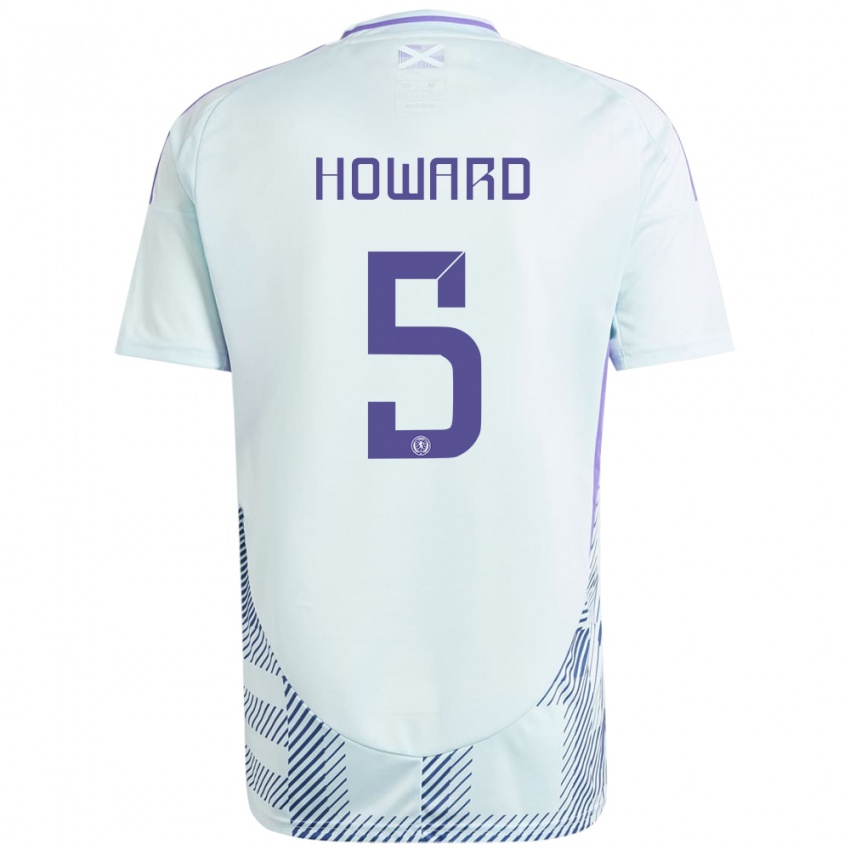 Niño Camiseta Escocia Sophie Howard #5 Azul Menta Claro 2ª Equipación 24-26 La Camisa Perú