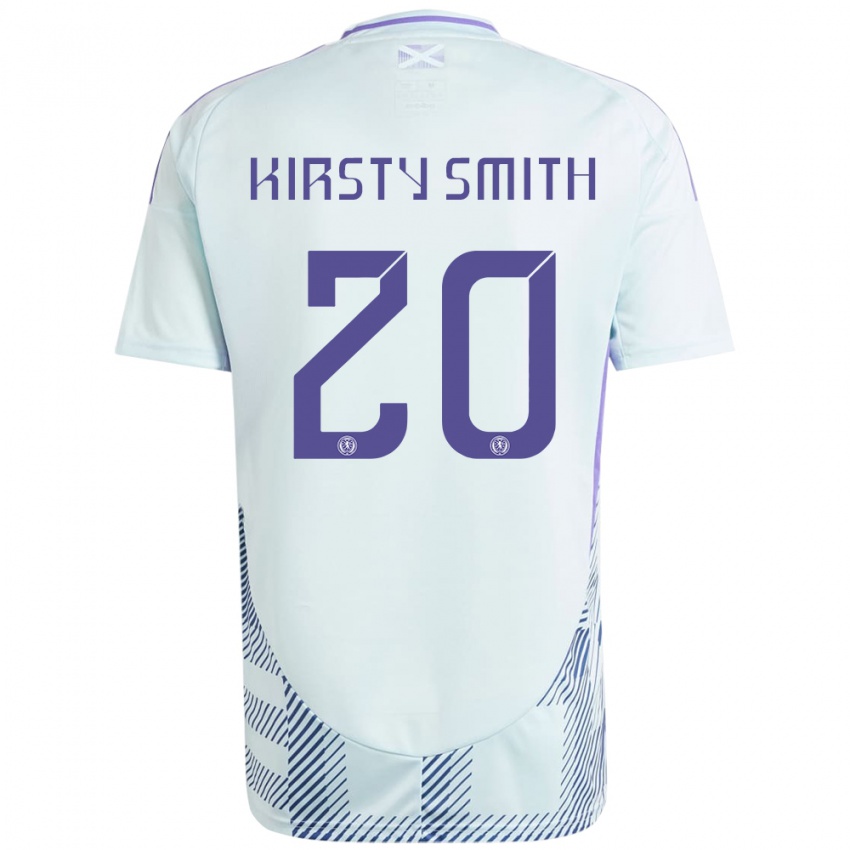 Niño Camiseta Escocia Kirsty Smith #20 Azul Menta Claro 2ª Equipación 24-26 La Camisa Perú