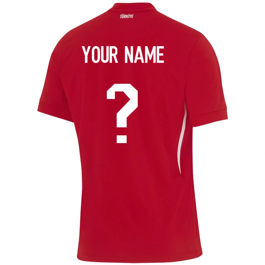 Niño Camiseta Turquía Su Nombre #0 Rojo 2ª Equipación 24-26 La Camisa Perú