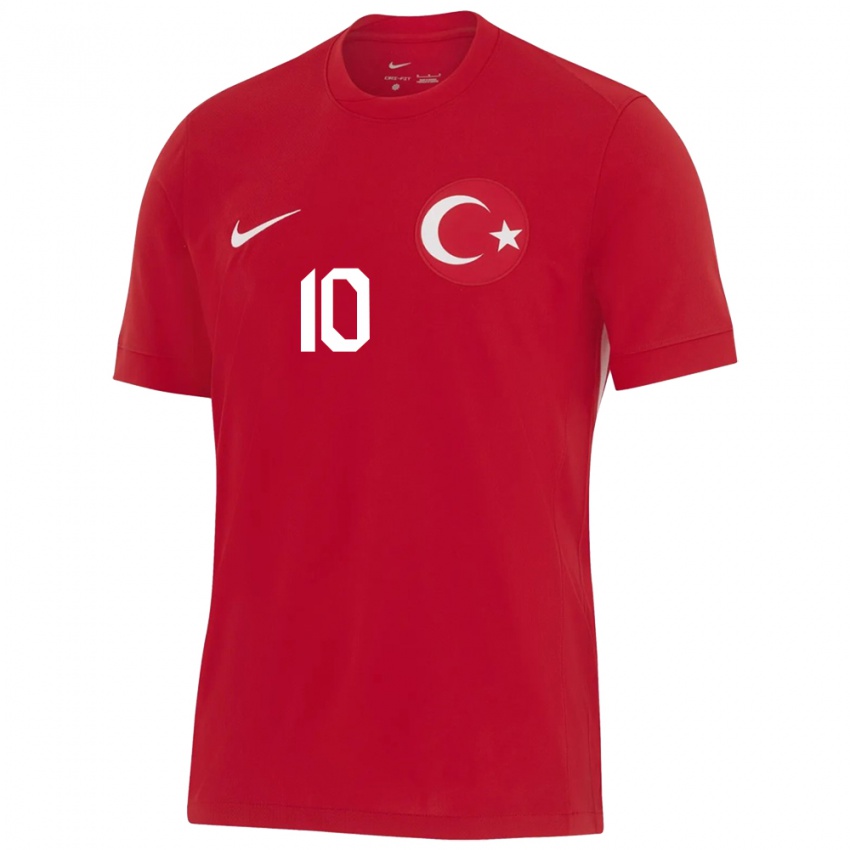 Niño Camiseta Turquía Ebru Topçu #10 Rojo 2ª Equipación 24-26 La Camisa Perú