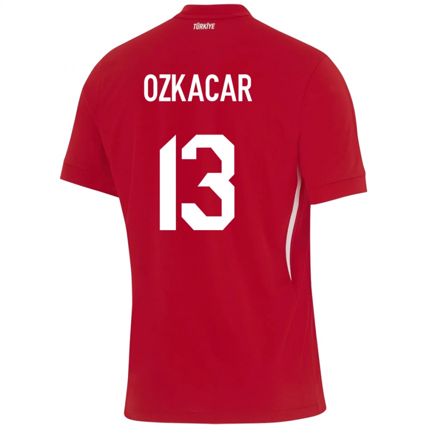 Niño Camiseta Turquía Cenk Özkacar #13 Rojo 2ª Equipación 24-26 La Camisa Perú