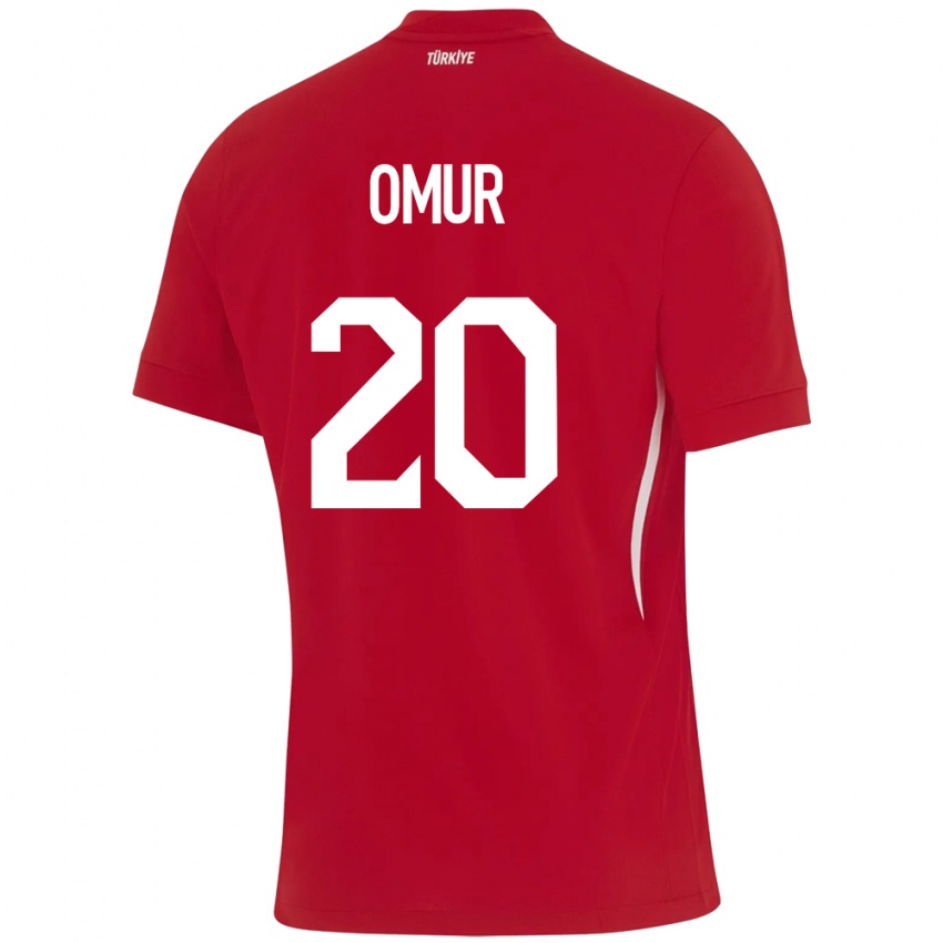 Niño Camiseta Turquía Abdülkadir Ömür #20 Rojo 2ª Equipación 24-26 La Camisa Perú