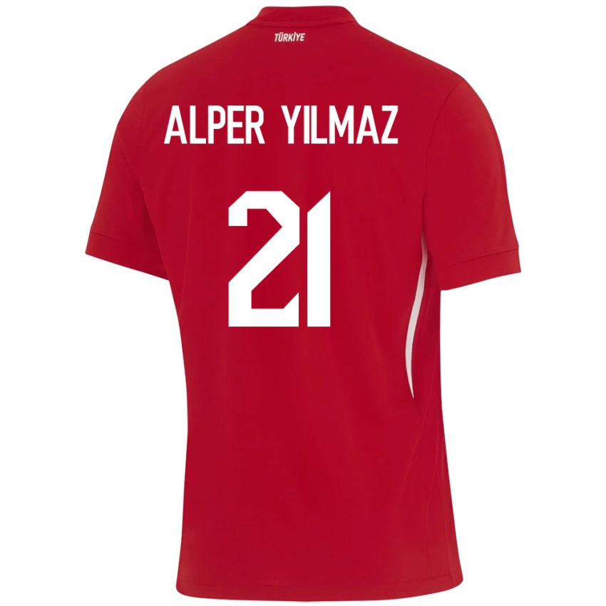 Niño Camiseta Turquía Barış Alper Yılmaz #21 Rojo 2ª Equipación 24-26 La Camisa Perú