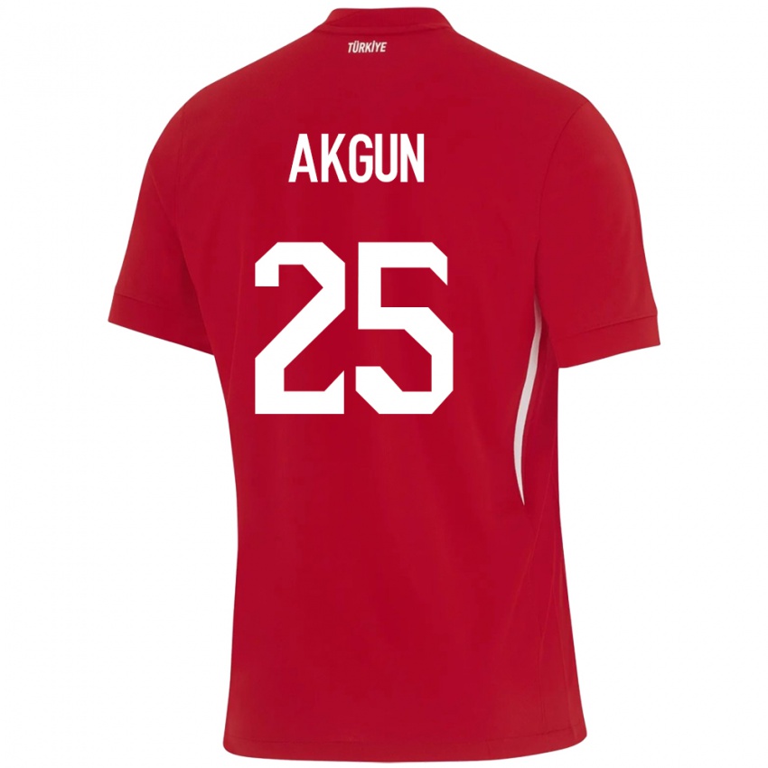 Niño Camiseta Turquía Yunus Akgün #25 Rojo 2ª Equipación 24-26 La Camisa Perú