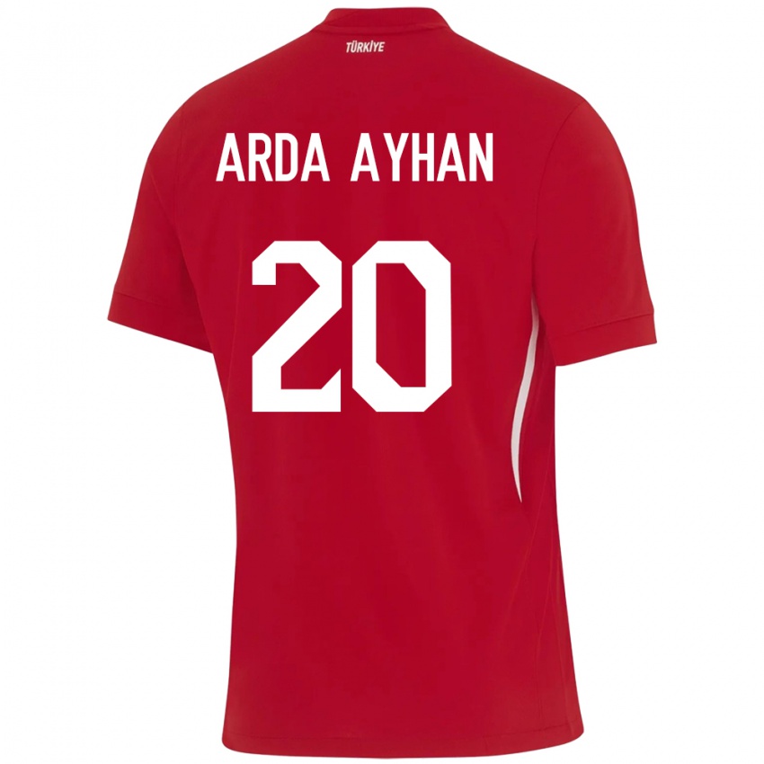 Niño Camiseta Turquía Murat Arda Ayhan #20 Rojo 2ª Equipación 24-26 La Camisa Perú