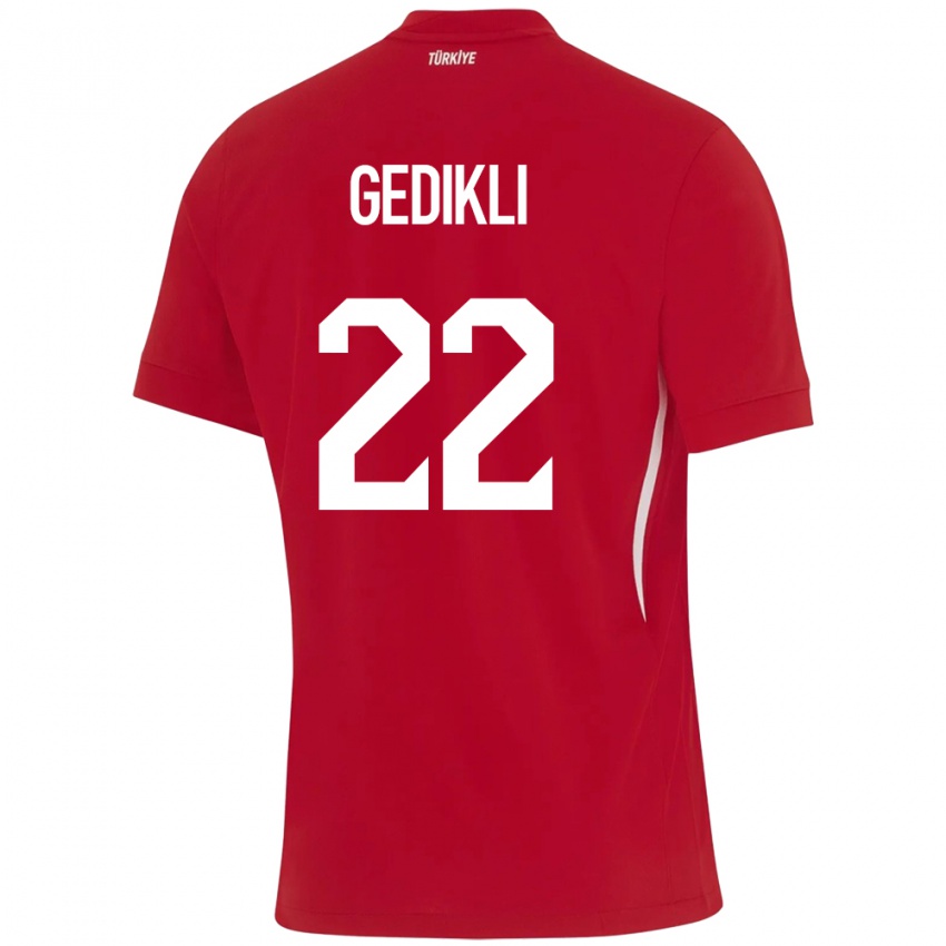 Niño Camiseta Turquía Berkant Gedikli #22 Rojo 2ª Equipación 24-26 La Camisa Perú